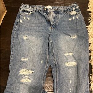 Fashion Nova Light Blue Denim Pants